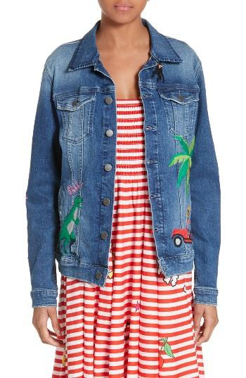 Women's Mira Mikati Rainforest Embroidered Denim Jacket