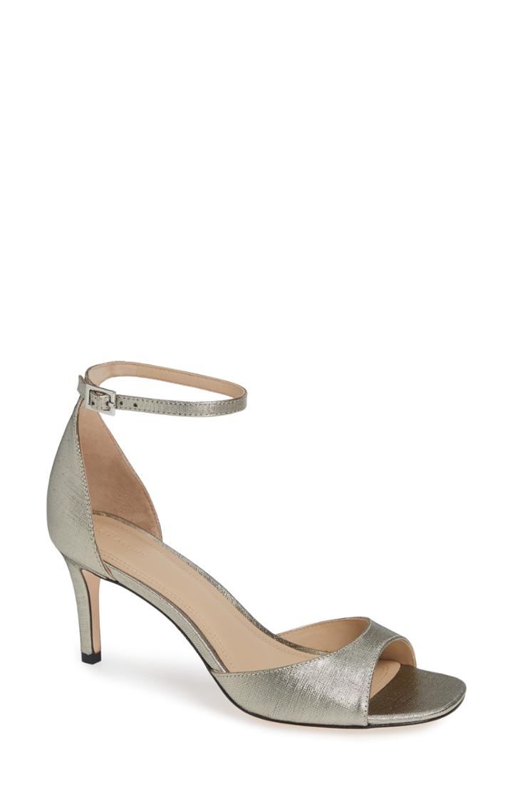 Women's Nordstrom Signature Lia Ankle Strap Sandal Us / 35eu - Metallic