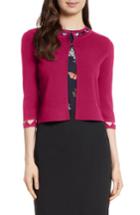 Women's Ted Baker London Lissye Cutout Detail Cardigan - Pink