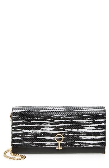 Louise Et Cie 'yvet' Leather Flap Clutch -