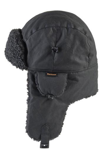 Men's Barbour Fleece Lined Trapper Hat - Black
