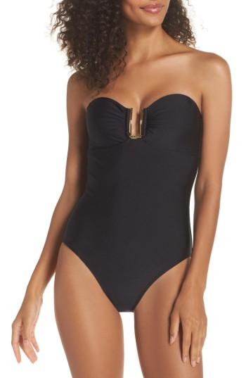 Women's Ted Baker London Anira Bandeau Swimsuit - Black