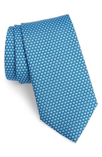 Men's Vineyard Vines Hockey Puck Silk Tie, Size - Blue