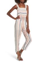 Women's Bp. Stripe Jumpsuit, Size - Beige