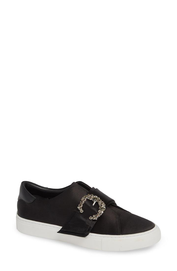 Women's Tory Burch Greer Embellished Slip-on Sneaker M - Black