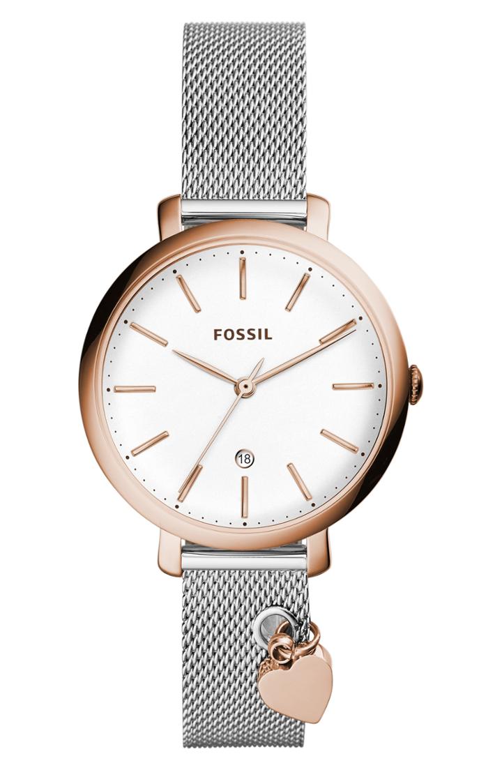 Women's Fossil Jacqueline Charm Bracelet Watch, 36mm