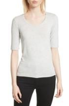 Women's Majestic Filatures Soft Touch Elbow Sleeve Tee - Grey