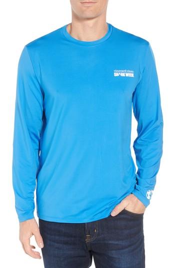 Men's Vineyard Vines X Shark Week(tm) Logo Long Sleeve T-shirt - Blue