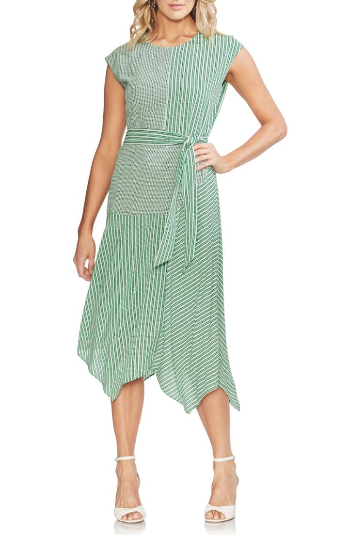 Women's Vince Camuto Linear Motion Midi Dress - Green