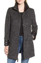 Women's Kenneth Cole New York Layered Boucle Coat - Grey
