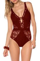 Women's Becca Color Play One-piece Swimsuit - Red