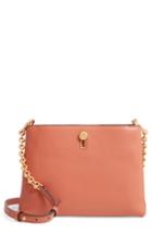 Tory Burch Lily Chain Leather Crossbody Bag - Brown