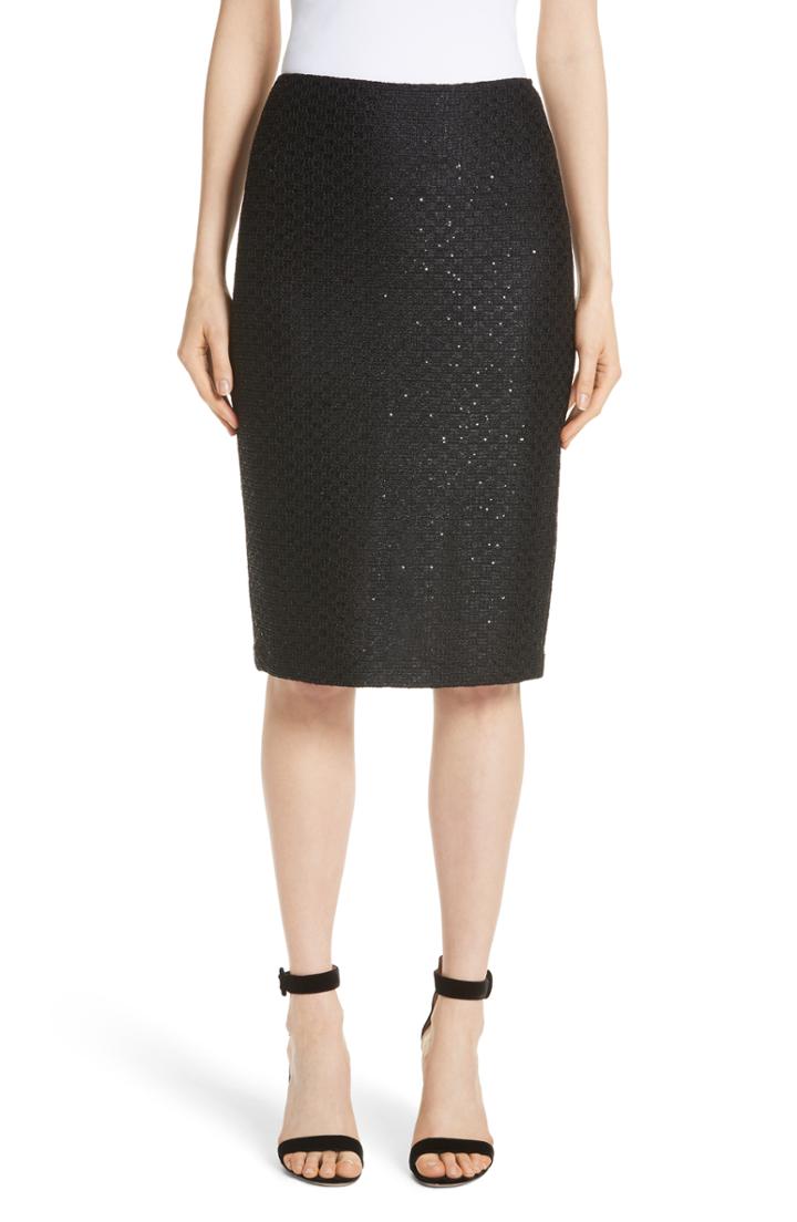 Women's St. John Collection Shimmer Sequin Knit Skirt