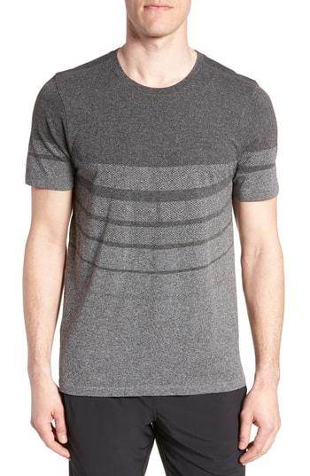 Men's Zella Zeolite Striped Crewneck T-shirt - Grey