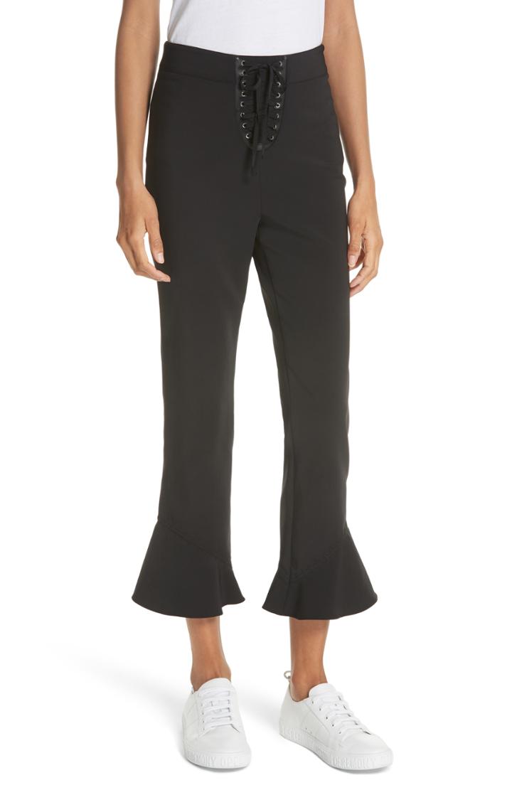 Women's Opening Ceremony William Lace Up Ruffle Hem Pants