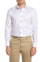 Men's Lorenzo Uomo Trim Fit Textured Dress Shirt - 34 - White