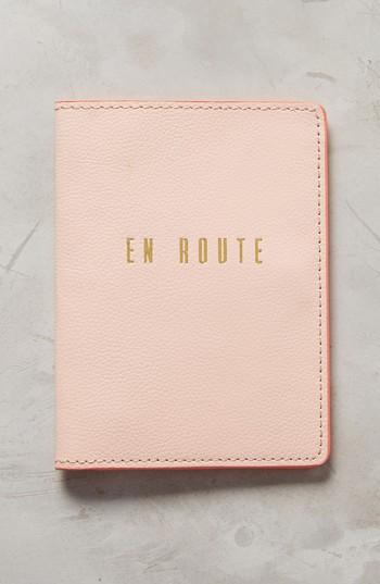 Anthropologie Jet Set Passport Case - Coral