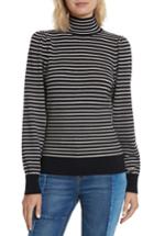 Women's La Vie Rebecca Taylor Stripe Stretch Wool Turtleneck
