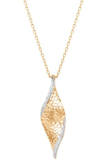 Women's John Hardy Diamond Hammered Wave Pendant Necklace