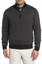 Men's Cutter & Buck Collin Half Zip Pullover, Size - Black