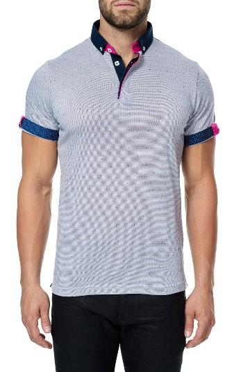 Men's Maceoo Woven Trim Polo (s) - White