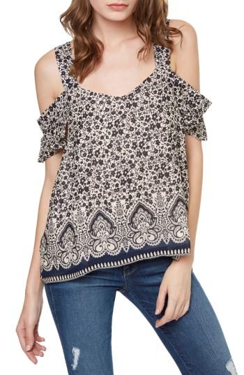 Women's Sanctuary Annie Off The Shoulder Print Top - Beige