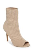 Women's Charles By Charles David Peep Toe Sock Bootie M - Beige