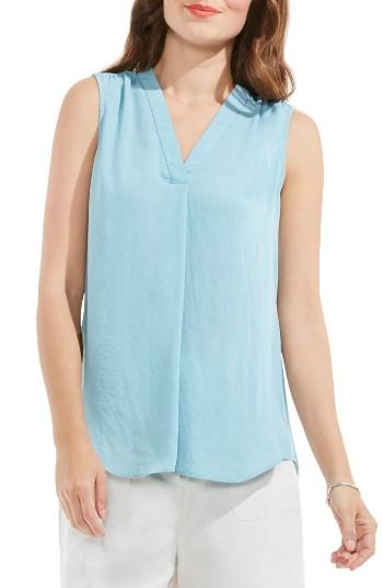 Women's Vince Camuto V-neck Rumple Blouse, Size - Blue