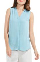 Women's Vince Camuto V-neck Rumple Blouse, Size - Blue