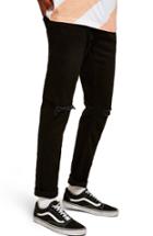 Men's Topman Double Ripped Skinny Fit Jeans S - Black