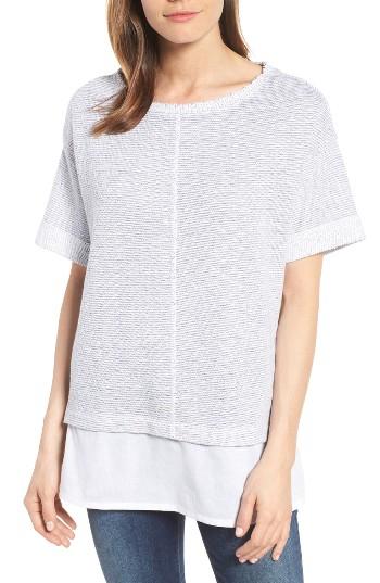 Women's Caslon Woven Hem Tee - White