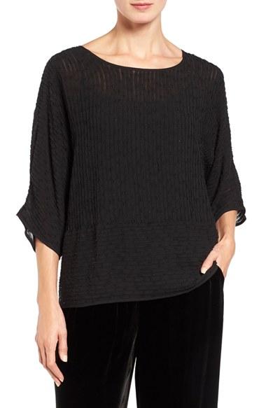 Women's Eileen Fisher Hand Beaded Silk Top