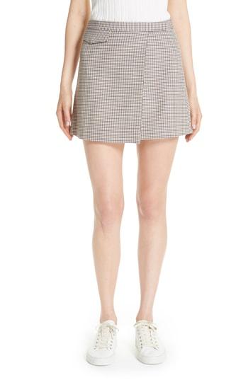 Women's Theory Fremont Plaid Miniskirt - Black