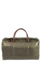 Men's Wood & Faulk Grand Tourer Waxed Canvas Duffel Bag - Green
