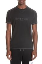 Men's Givenchy Washed Out Logo T-shirt - Black