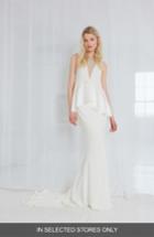 Women's Amsale Sia Satin Two-piece Gown