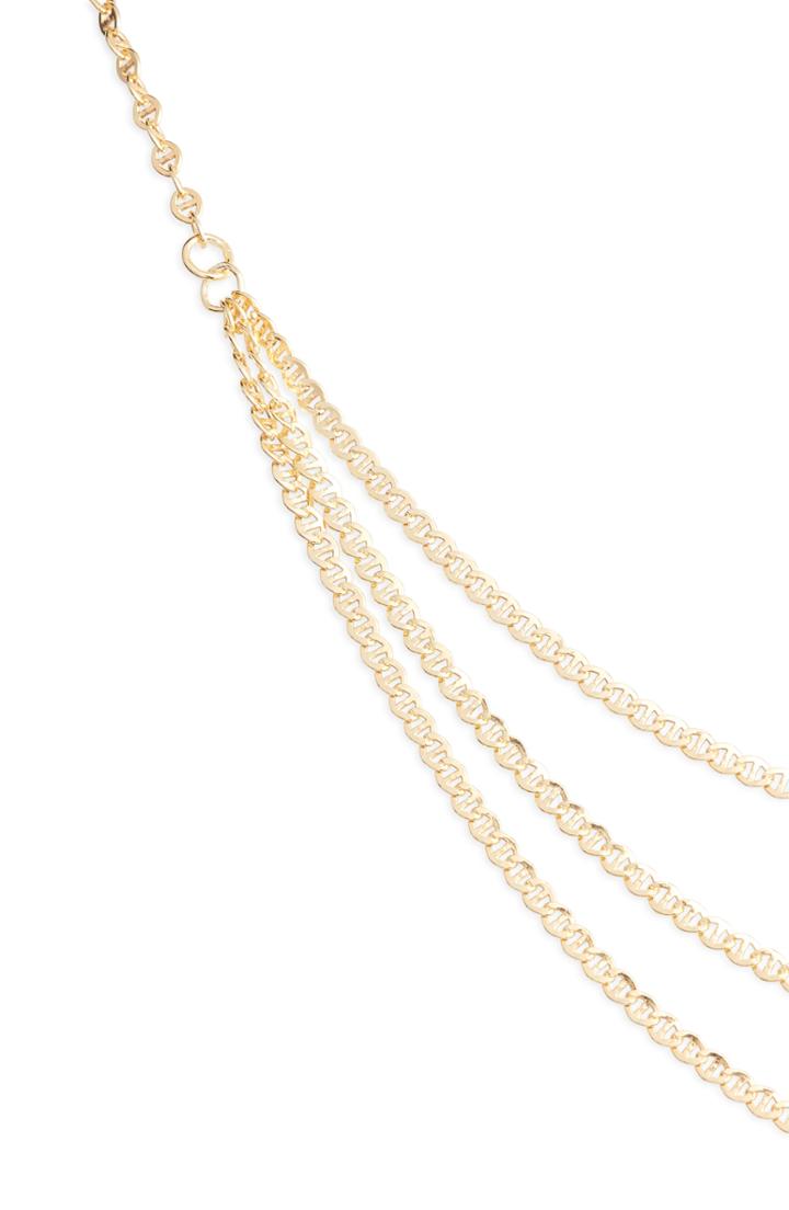 Women's Argento Vivo Triple Chain Frontal Necklace