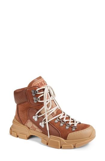 Women's Gucci Journey Lace-up Boot Us / 39eu - Brown