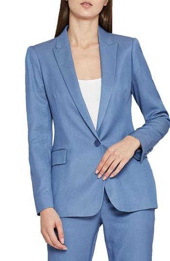 Women's Reiss Etta Slim Fit Blazer Us / 12 Uk - Blue