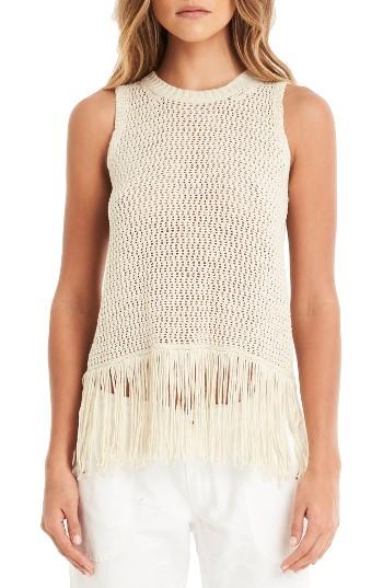 Women's Michael Stars Split Back Fringe Tank