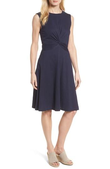 Women's Caslon Twist Front Knit Dress - Blue