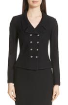 Women's St. John Collection Gail Knit Double Breasted Jacket - Black