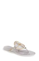 Women's Jack Rogers 'georgica' Jelly Flip Flop M - Metallic