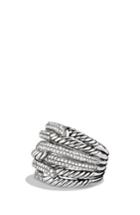 Women's David Yurman 'labyrinth' Triple-loop Ring With Diamonds