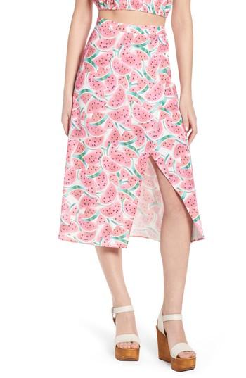 Women's Show Me Your Mumu Flirt Midi Skirt - Pink