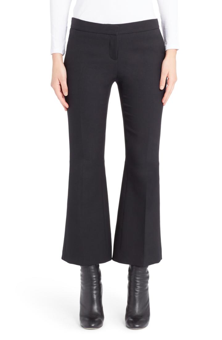 Women's Alexander Mcqueen Kickback Crop Flare Pants Us / 38 It - Black