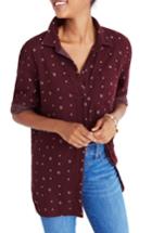 Women's Madewell Double Face Classic Ex-boyfriend Shirt, Size - Red