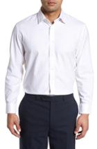 Men's Nordstrom Men's Shop Tech-smart Traditional Fit Solid Dress Shirt 34/35 - White