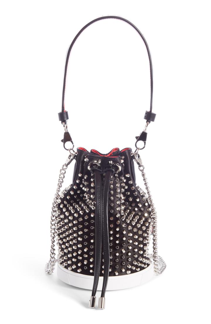 Christian Louboutin Marie Jane Loubirun Silk Bucket Bag -