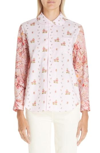 Women's Tricot Comme Des Garcons Floral Print Cotton Shirt